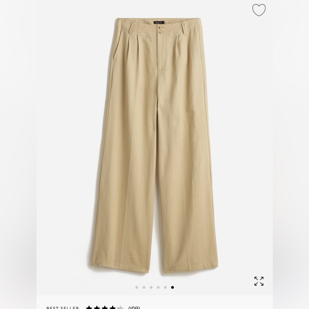 Madewell Harlow Wide-Leg Pant in Drapey Twill Size 14 NWOT